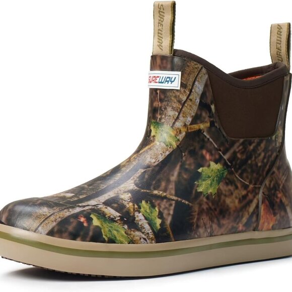 Women's Waterproof Neoprene Rubber Ankle Deck Boots for Fishing Gardening Waterp - Picture 1 of 6